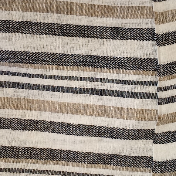 Marissa Olivia Linen Blend Striped Shorts-#1513 - Picture 10 of 12